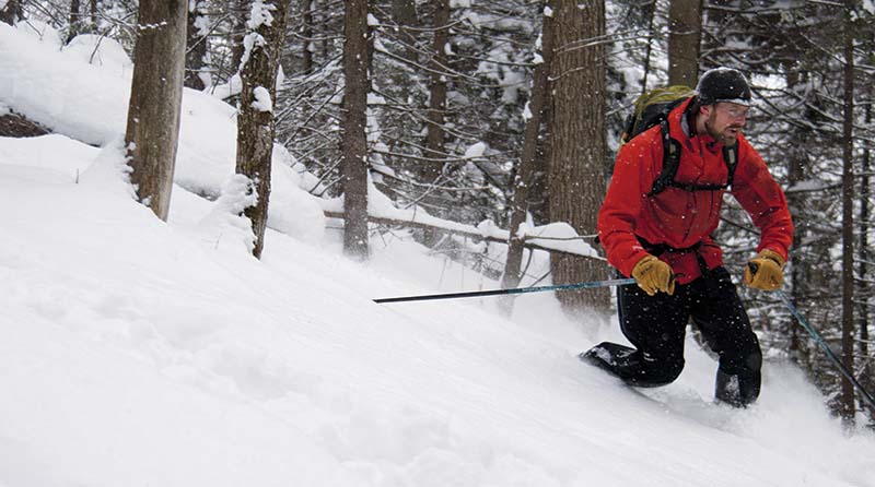 skier in snow