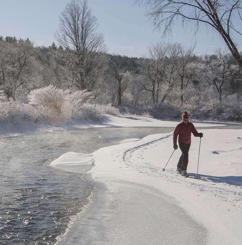 skier in snow