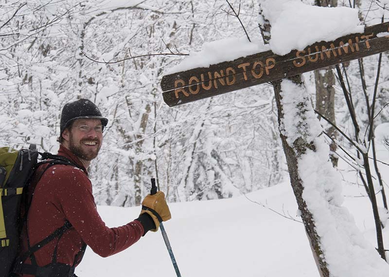 skier in snow