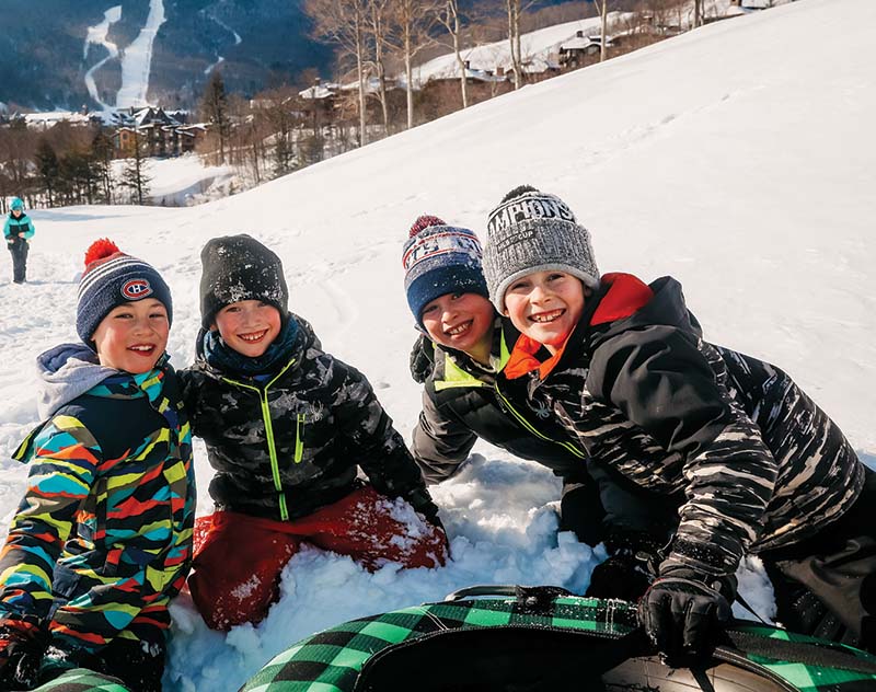 kids sledding