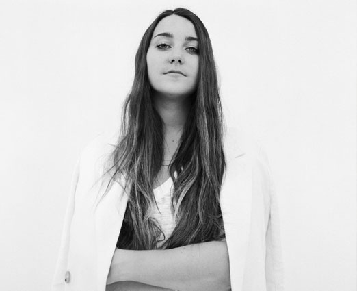 Singer Katie Pruitt in black and white