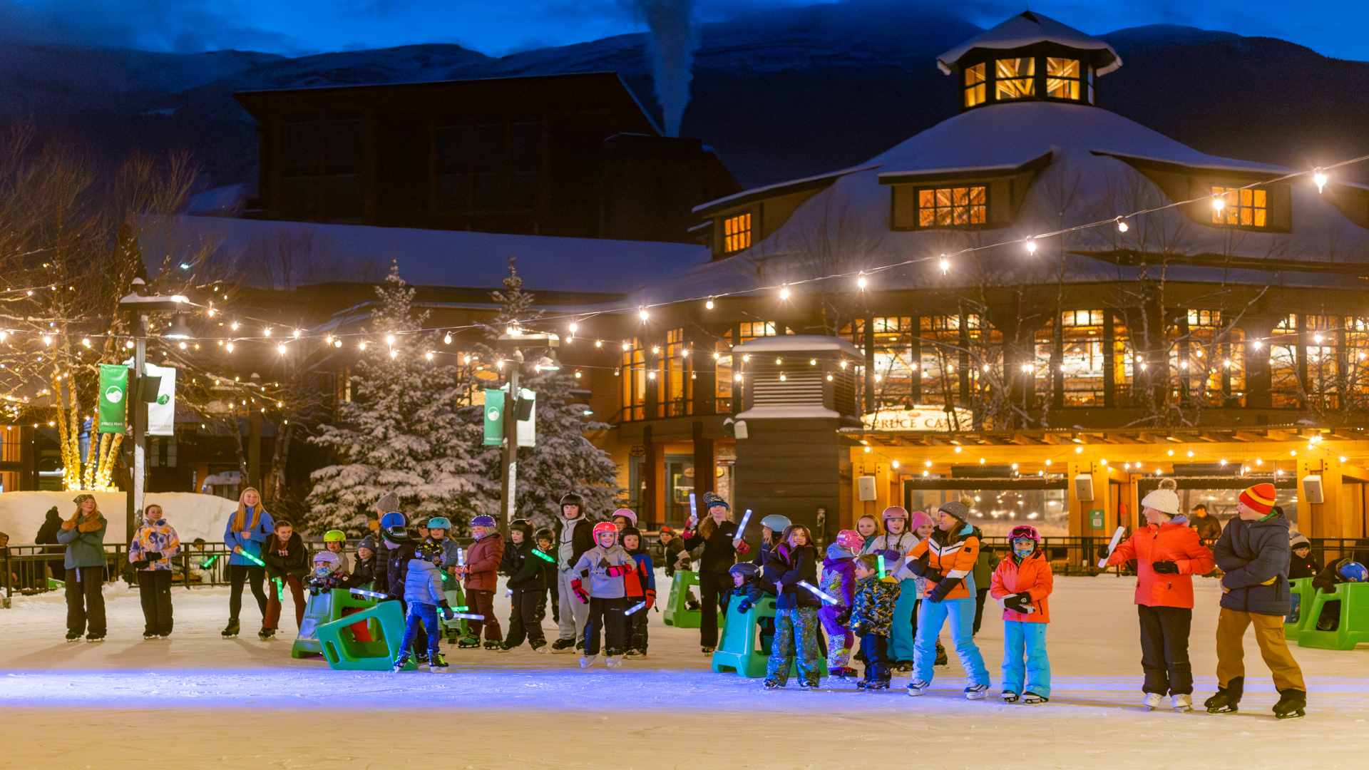 A family in the snow