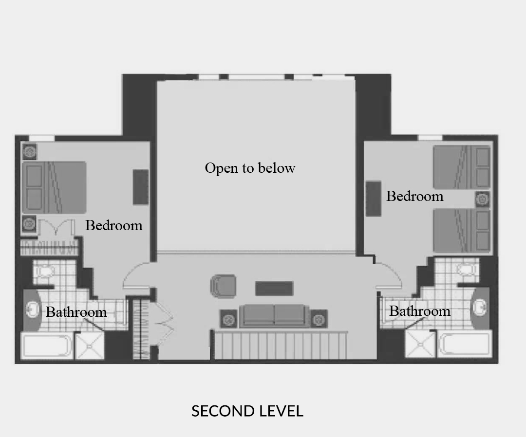 Residence 508 second level floor plan