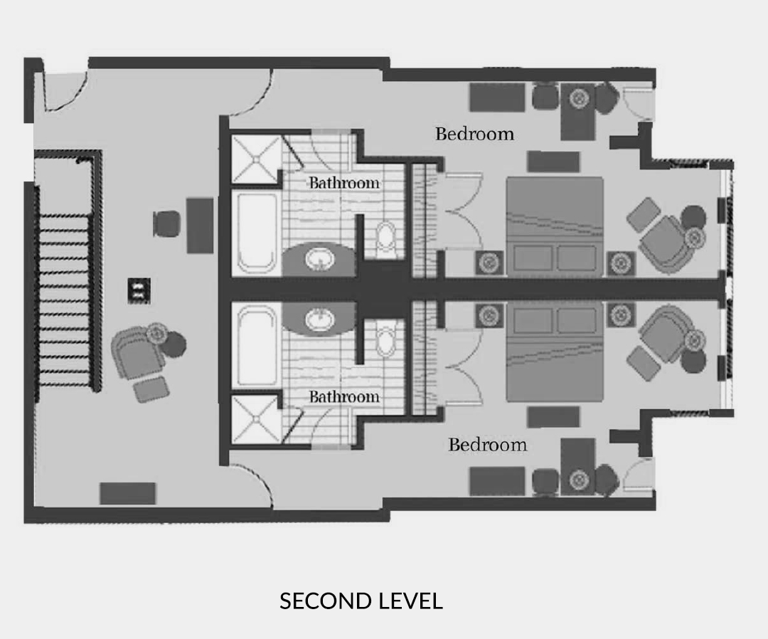 Residence 530 second level floor plan