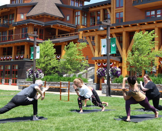 Spruce Peak Folk Festival Yoga on the Green