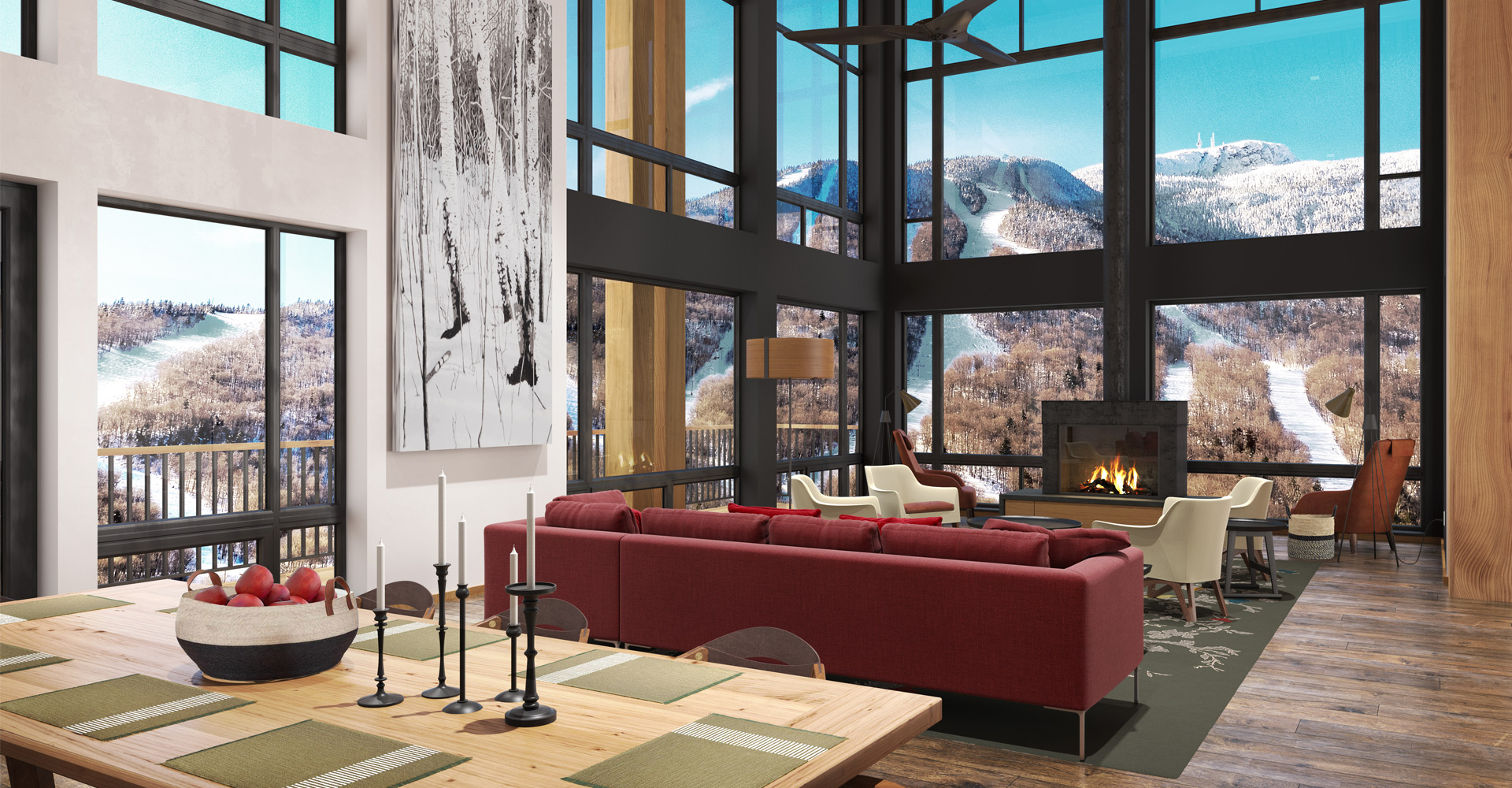 Slopeside Village at Stowe Spruce Peak Luxury Mountainside Real Estate
