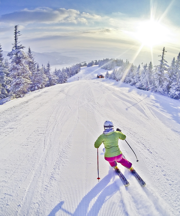 skiing downhill
